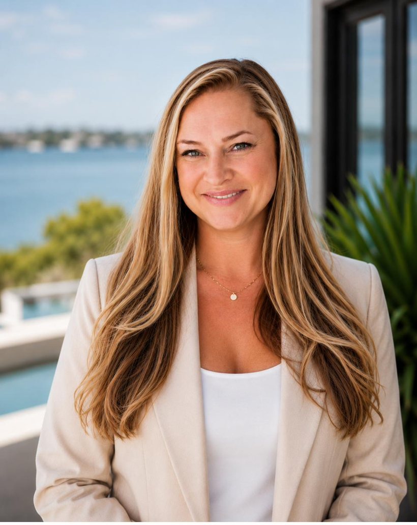 Catie Weide, broker at Your First Coast Real Estate, photographed near the water in Jacksonville.